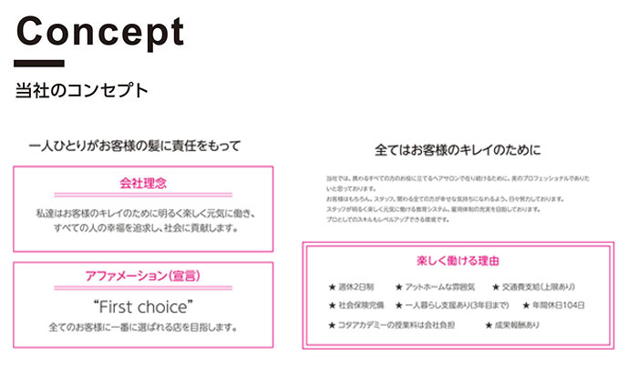 コンセプト&スタッフ